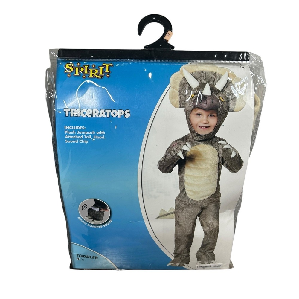 Spirit Not Roaring TRICERATOPS Dinosaur Halloween Dress Up Costume 2T Toddler